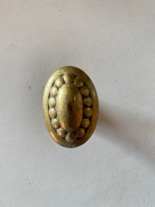 Pack 8 pomos latón antiguos modernista Art Déco