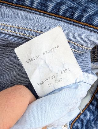 Levi's 630 Orange Tab Denim Zip-up Vintage 90's L