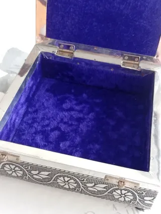 Joyero antiguo plateado