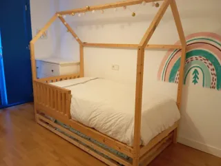 Cama Casita Infantil con Cama Nido