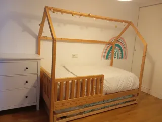 Cama Casita Infantil con Cama Nido