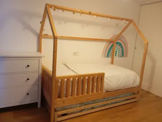 Cama Casita Infantil con Cama Nido