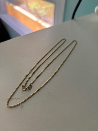 Cadena de plata chapada en oro