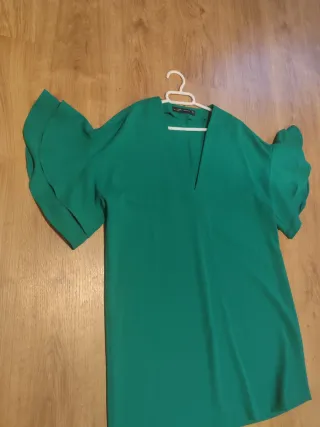 Vestido verde Zara Talla L