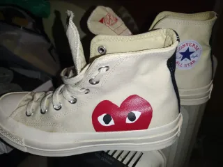 Converse x CDG Beige Talla 37.5