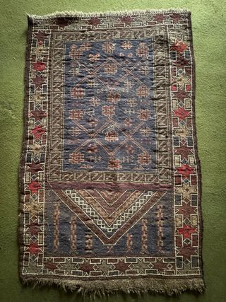 Tappeto da preghiera afgano in lana