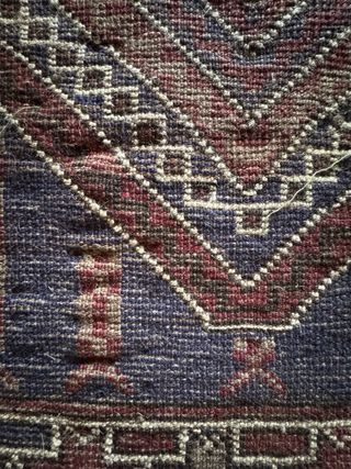 Tappeto da preghiera afgano in lana