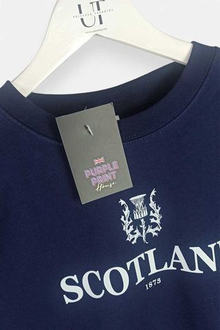 Sudadera Scotland 1873 Cuello Redondo Azul Marino