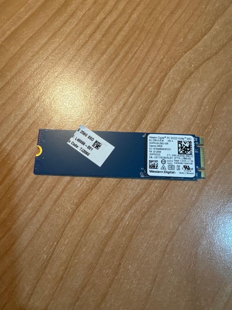 SSD Western Digital 256GB NVMe