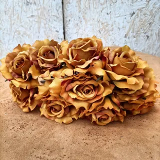 Set 10 Rose Arancioni Artificiali