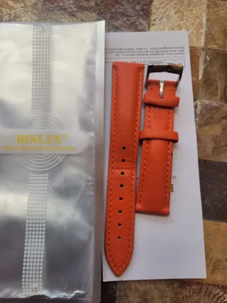 Correa de piel Diloy naranja