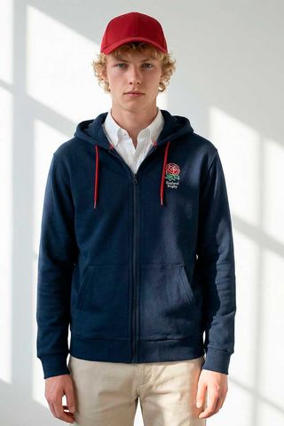 Sudadera con Capucha Azul Marino England Rugby