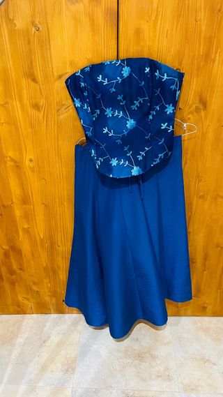 Traje de dos piezas azul