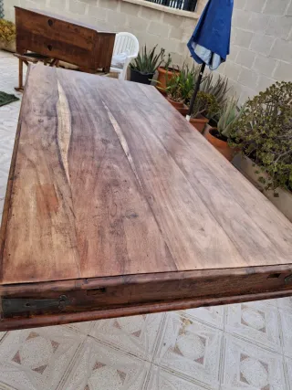 Mesa pino rustico mexicano restaurado