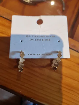 Pendientes Parfois Baño Oro 18k Plata 925