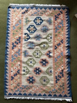 Tappeto Kilim in Cotone e Lana