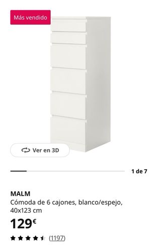 Cómoda MALM Ikea Blanca