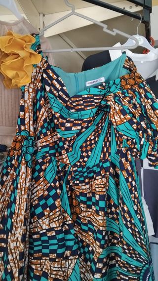 Vestido largo estampado talla M