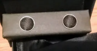 Corbata y gemelos en caja negra