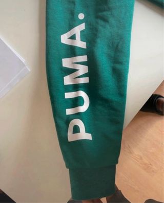Sudadera Crop Puma Verde con Capucha