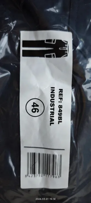 4 Pantalones de trabajo Juba Talla 46