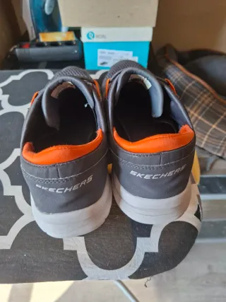 Zapatillas Geox Hombre Gris Naranja