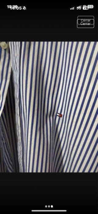 Camisa Tommy Hilfiger Rayas Azul y Blanco