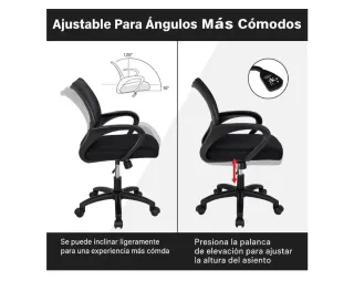 Silla de escritorio ergonómica negra