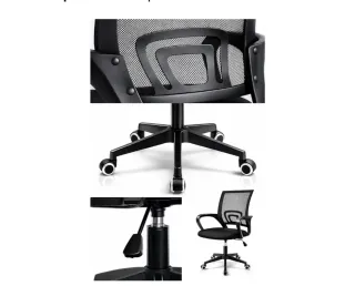 Silla de escritorio ergonómica negra