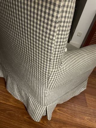 Butacas de tela a cuadros lavable/ DOS butacas