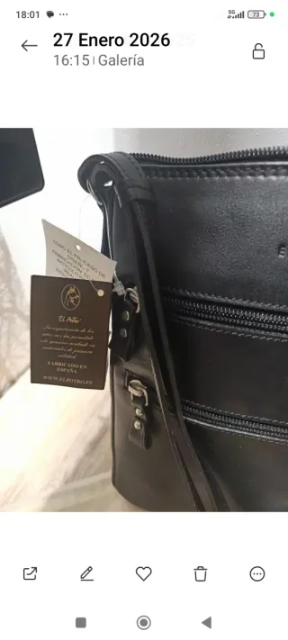 Bolso Piel Negro El Potro a Estrenar