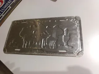 Placa EuroDisney Mickey Donald Goofy Vaqueros