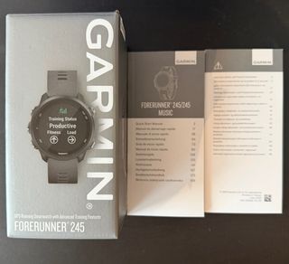 Caja Garmin Forerunner 245 Gris con instrucciones
