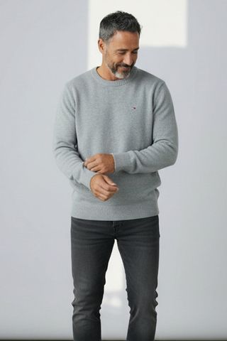 Jersey Gris Tommy Hilfiger Cuello Redondo Talla M