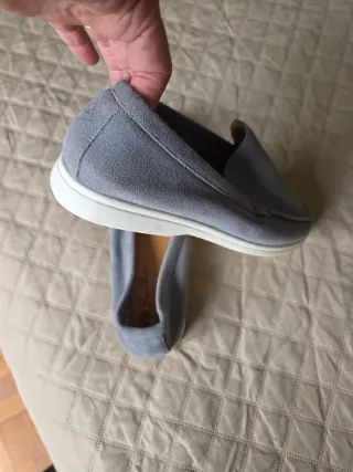 Loro Piana Scarpe Grigie Italiane