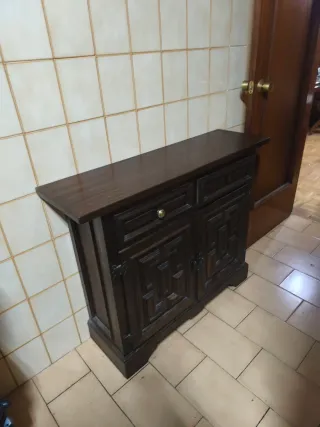 Mueble Zapatero Madera Oscura