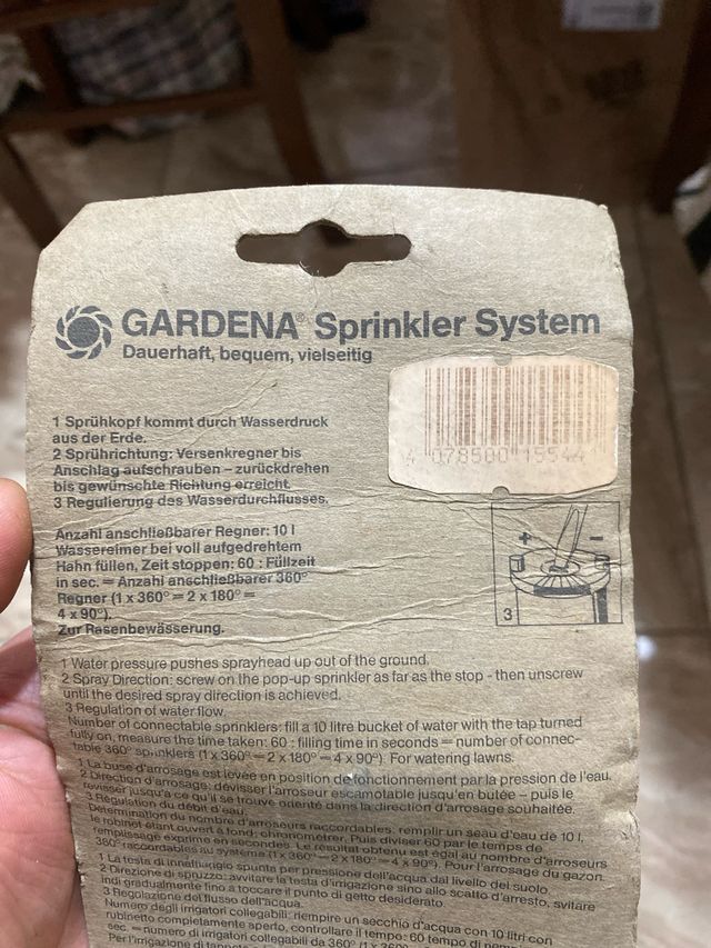 Irrigatore Gardena Versenkregner 90°