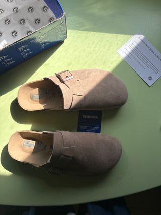 Zuecos Birkenstock Beige Nuevos