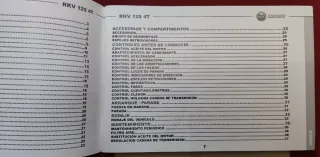 Manual Keeway RKV 125 4T Uso Mantenimiento Garantí