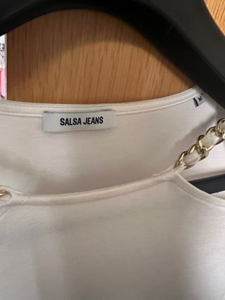 Camiseta Salsa Jeans color blanco roto, Talla M