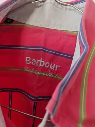 Camisa Barbour Rayas Manga Corta Hombre