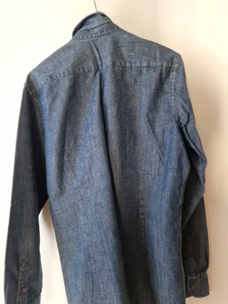 Camisa Massimo Dutti azul hombre