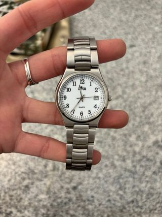 Reloj Lotus Plata y Blanco