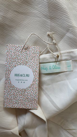 Top halter nudo beige talla L