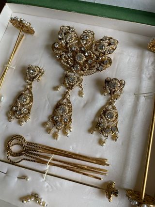 Aderezo y joyas fallera completo artesanal 80s