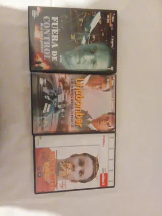 3 Películas DVD: Fuera de Control, Unabomber, Supe