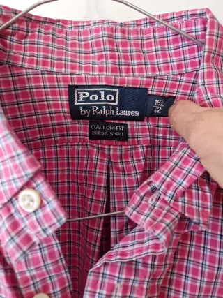 Camisa Polo Ralph Lauren cuadros rosa