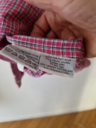 Camisa Polo Ralph Lauren cuadros rosa