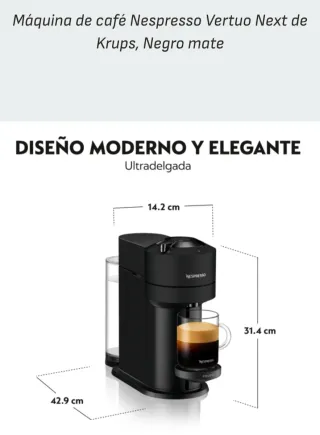 Cafetera Nespresso Vertuo Next Negra