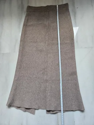 Falda punto T M Beige